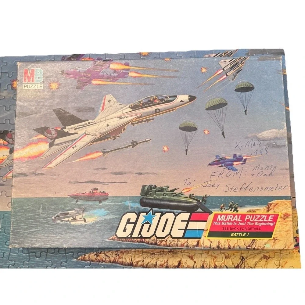 Vintage 1985 GI Joe Mural Puzzle Battle 1 Cobra Command Milton Bradley 100 Piece